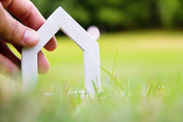 Hand Holding Icon House — Stock Photo, Image