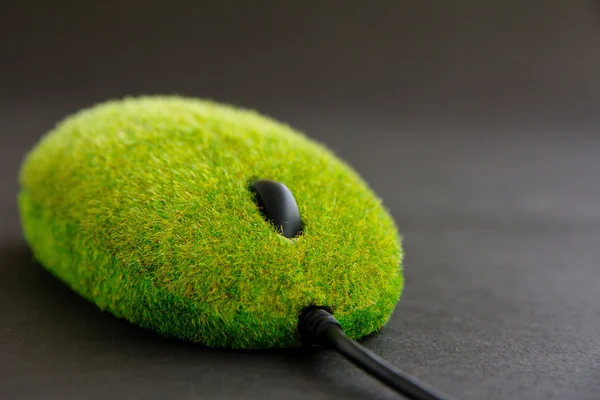 Green computer mouse — Stock Photo, Image