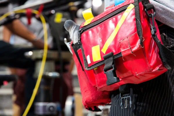 Close up of camera bag — Stock Photo, Image