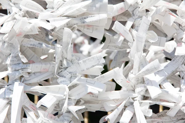 Carta della fortuna Omikuji — Foto Stock