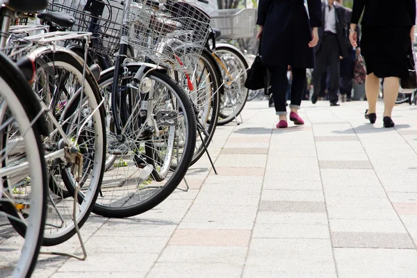 Lot of Bicycles parking — Stock Photo, Image