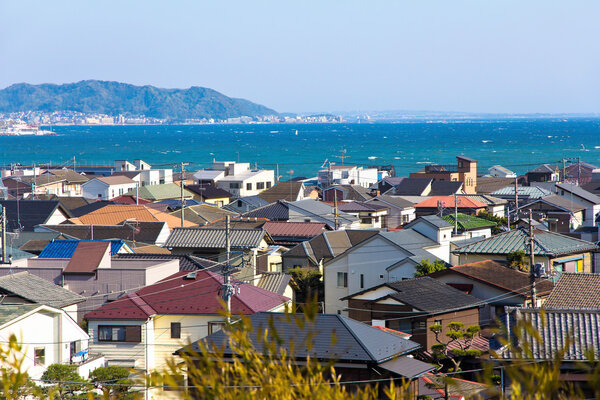 Landscape view of Kamakura town, Japan
