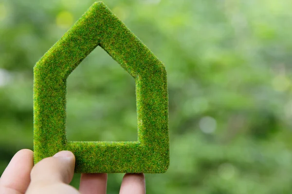緑の家のアイコン — ストック写真