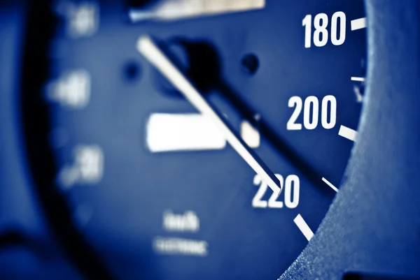 Speedometer scoring high speed — Stock Photo, Image