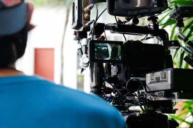 Film ekibi, profesyonel fotoğraf ile filme.