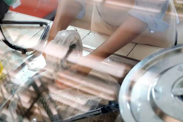 House Work Close Image Washing Dishes — Stock Photo, Image