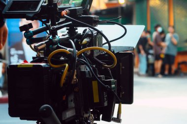 Sinema Film seti, arkasında sahneleri arka kamera film ekibi üretim