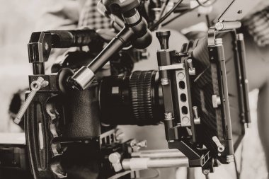 Sinema Film seti, arkasında sahneleri arka kamera film ekibi üretim
