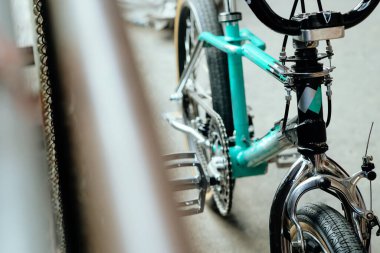 Bmx bisiklet arka planının detay görüntüsü