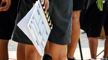 Film kayrak ve film ekibi üretim seti