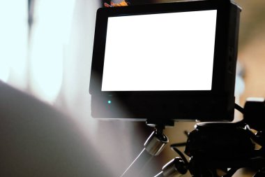 Film seti, monitörler çekim ekipmanları. Film ekibi.