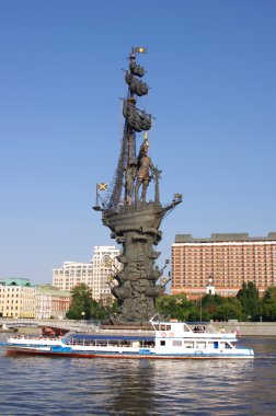 peter, Moskova, Rusya (dikey görünüm büyük anıt)