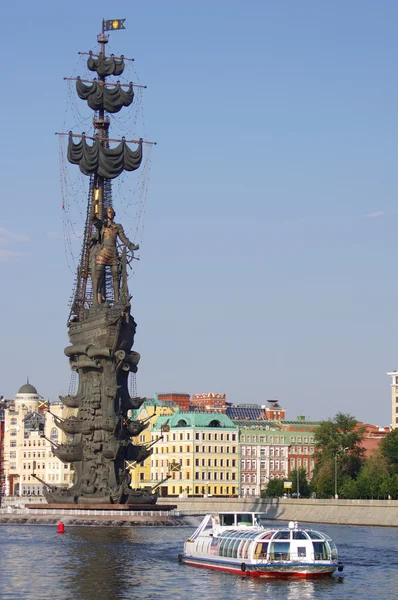 Piotr wielki pomnik w moscow, Federacja Rosyjska — Zdjęcie stockowe