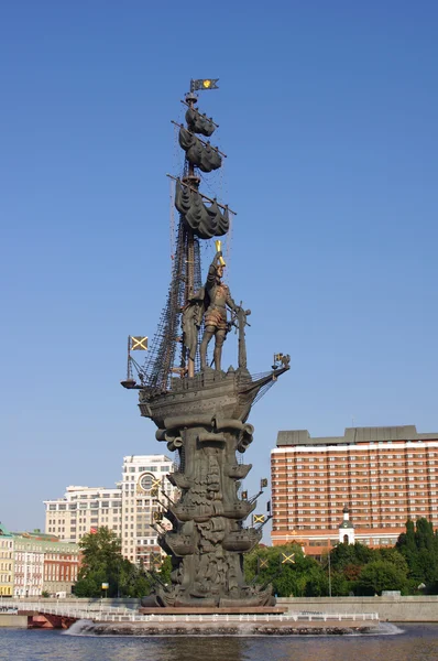 Peter büyük anıt, Moskova, Rusya — Stok fotoğraf
