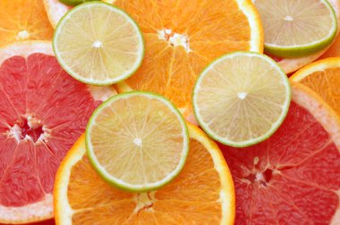 Citrus slices background
