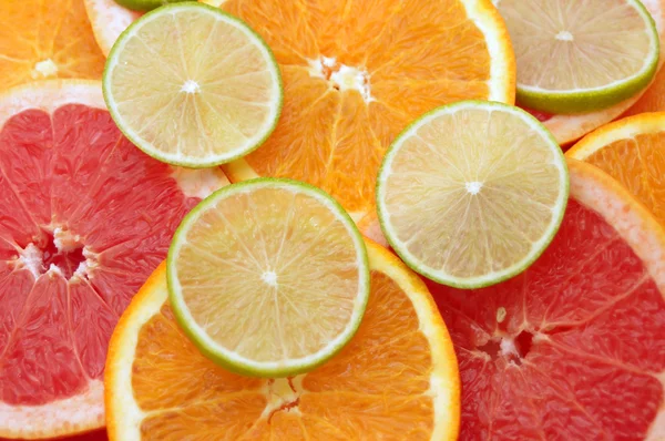 Citrus skivor bakgrund — Stockfoto