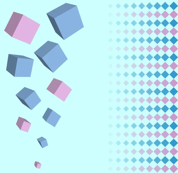 Абстракция с кубиками — стоковый вектор