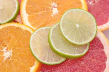 Citrus slices background