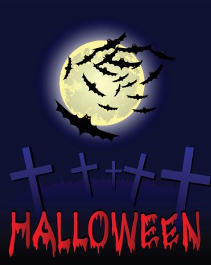 Halloween gece illüstrasyon