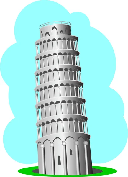 Torre de Pisa, vetor —  Vetores de Stock