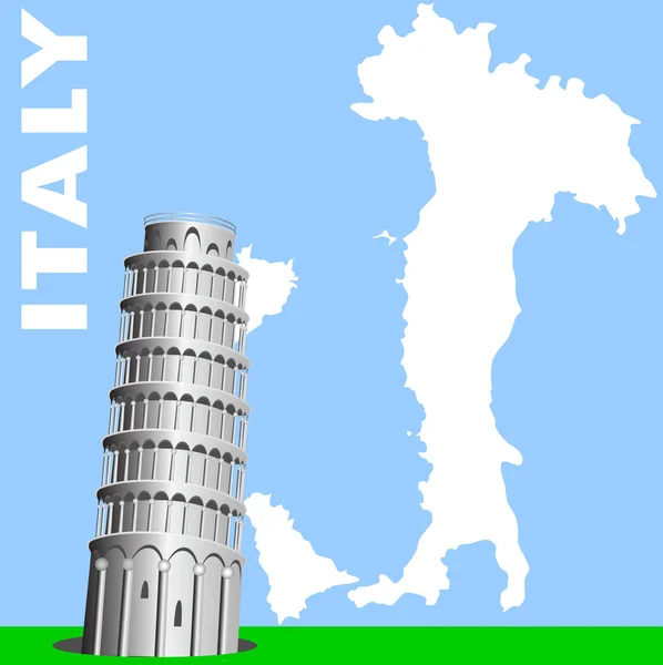 피사 타워, 이탈리아 — 스톡 벡터
