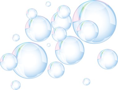 Group of vector bubbles isolated
