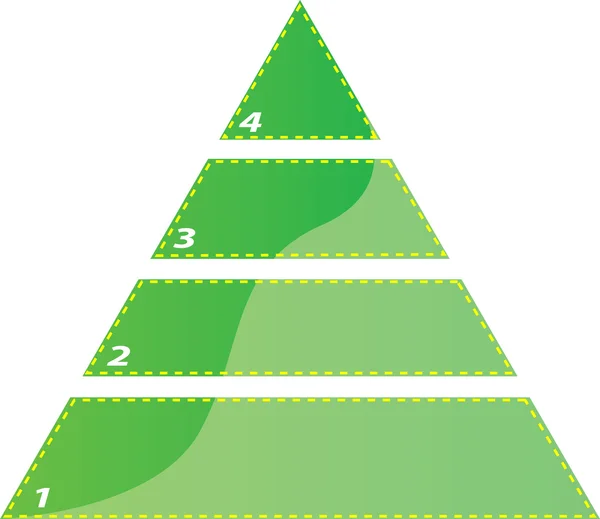 Fore stappen driehoek diagram — Stockvector