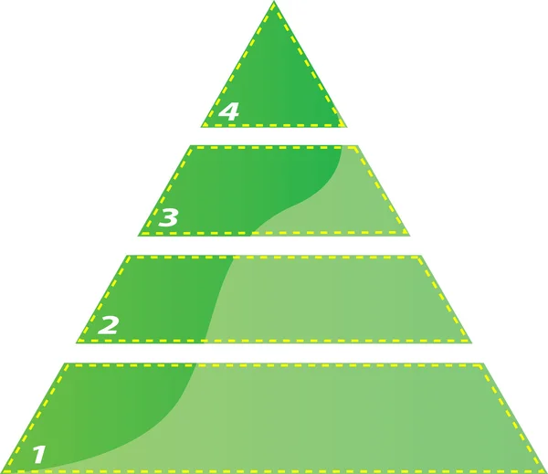 Fore steps triangle diagram — Stock Vector