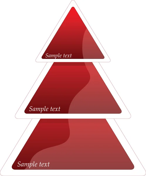 Diagramma triangolo a tre fasi — Vettoriale Stock