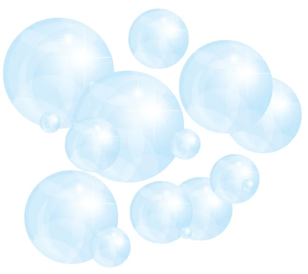 Csoport vektor buborékok elszigetelt fehér background — Stock Vector