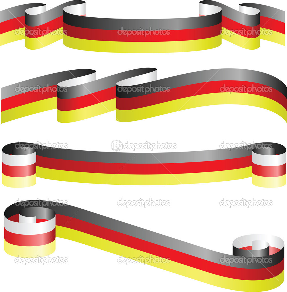 German ribbons isolated on white