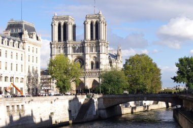 Seine river and Notre Dame clipart