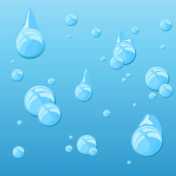 Gotas de agua fondo — Vector de stock