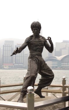 avenue yıldız hong Kong'da Bruce lee heykeli