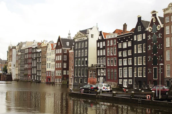 Amsterdam casas de canal — Fotografia de Stock