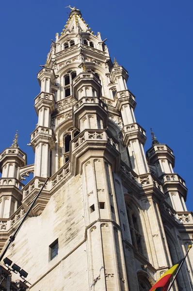 A torre da Câmara Municipal de Bruxelas — Fotografia de Stock