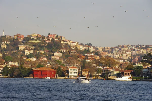 Паронамический вид на Стамбул с моря — стоковое фото