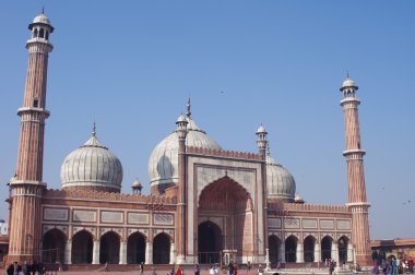 Görünüm jama Mescidi Camii Delhi, Hindistan