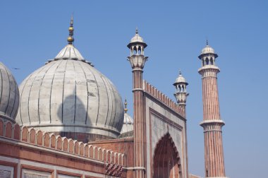Görünüm jama Mescidi Camii Delhi, Hindistan