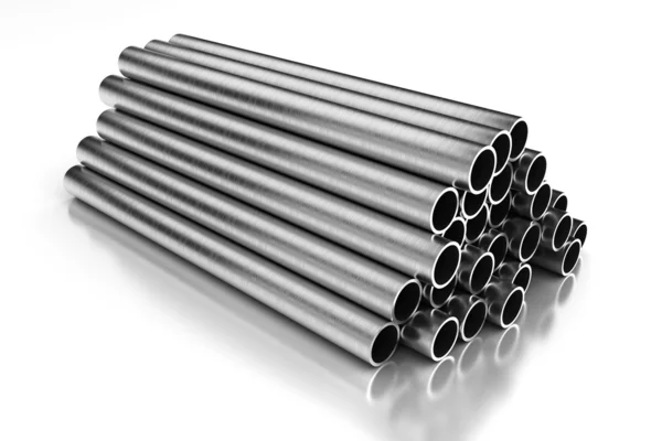 Stack of Steel Pipes — Stock Photo, Image