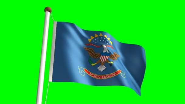 Vlag van North dakota — Stockvideo
