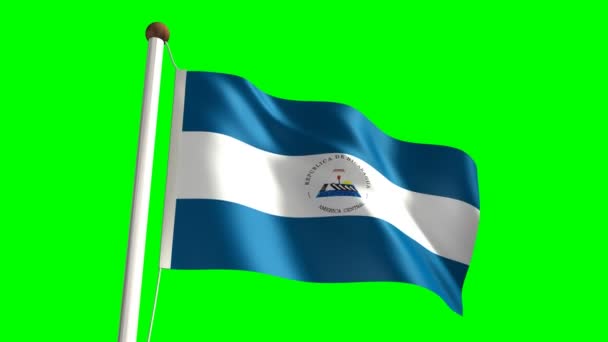 尼加拉瓜国旗 — 图库视频影像