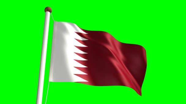 Katarská vlajka — Stock video