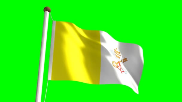 Vaticaan vlag video — Stockvideo