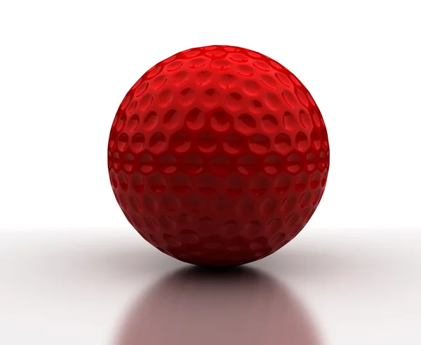 Bola de golfe vermelho — Fotografia de Stock