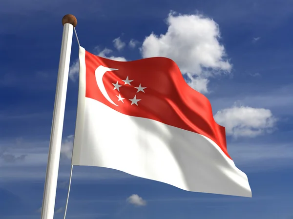 Bandeira de Singapura — Fotografia de Stock