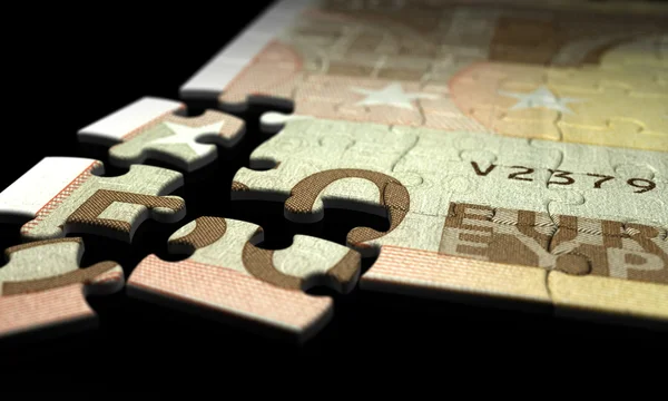 Euro Puzzle incompleto — Foto Stock