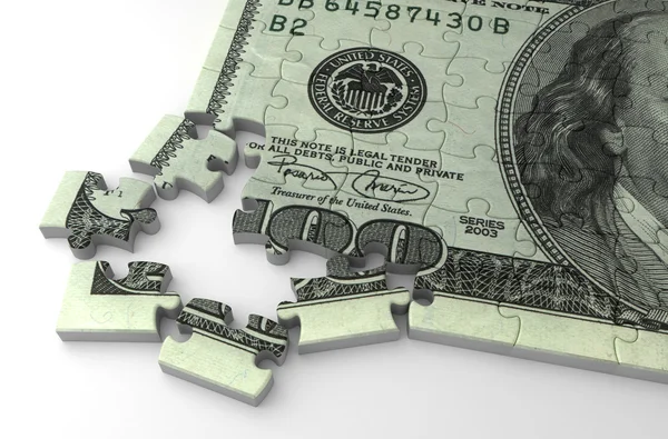 Dólar incompleto Puzzle — Fotografia de Stock