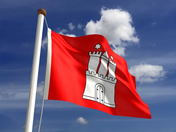 Hamburg flag Germany — Stock Photo, Image