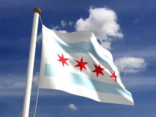 Bandeira de Chicago EUA — Fotografia de Stock
